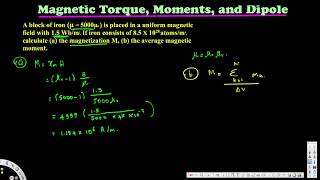 calculate a the magnetization M b the average magnetic moment  EM Field [upl. by Sices111]