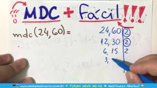 ⏱ MDC Máximo Divisor Comum MAIS FÁCIL E RÁPIDO 👉 Minuto Matemática [upl. by Branham]