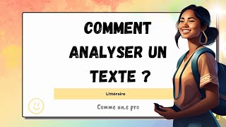 COMMENT faire un commentaire de TEXTE  COURS complet de METHODOLOGIE danalyse littéraire [upl. by Everest]