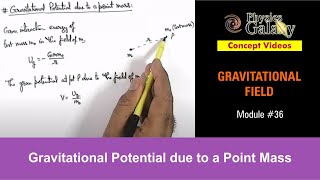 Class 11 Physics  Gravitation  36 Gravitational Potential due to a Point Mass  For JEE amp NEET [upl. by Mechling]