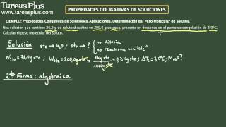 Propiedades Coligativas descenso del punto de congelación Ejemplo 5 [upl. by Naivad79]