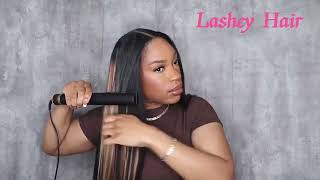 Colorful Highlights Seamless Clip Ins Tutorial  Lashey Hair [upl. by Reyaht]