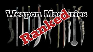 Weapon masteries RANKED dnd2024 dnd [upl. by Caputo133]