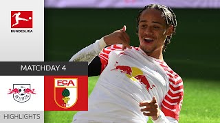 Xavi Show  RB Leipzig  FC Augsburg 30  Highlights  Matchday 4 – Bundesliga 202324 [upl. by Flo]