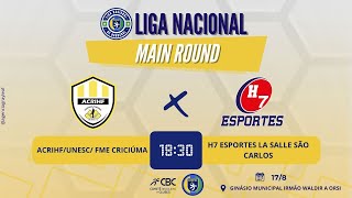 LIGA NACIONAL  MAIN ROUND  CRICIUMA x SÃO CARLOS [upl. by Aldin]