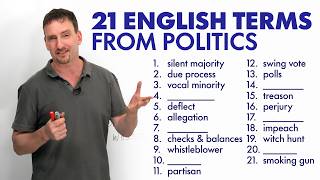 Political Vocabulary in English 21 Common Terms [upl. by Magnuson]