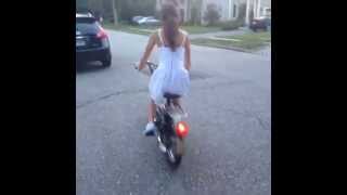 Girl driving Moped Through Streets [upl. by Aneem91]