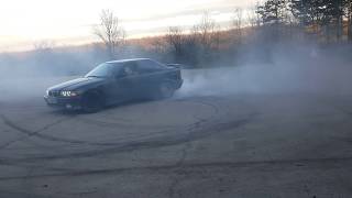 Bmw e36 m50 b20 welded diff drift burnout [upl. by Kirre]