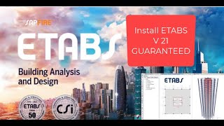 TUTORIAL ETABs v21 installation [upl. by Erna]