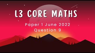 AQA Level 3 Core Maths June 2022 Paper 1 Q9 [upl. by Lorenz]