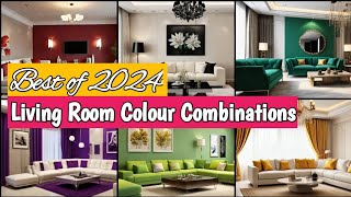 Best Colour Combinations for Living Room 2024🌟❤️  Modern living room paint color ideas 🌈 [upl. by Gerbold]