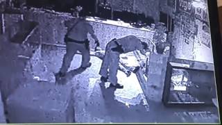 Surveillance video Police officer fights for his life as burglar attacks [upl. by Marsden280]