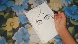 Draw of jhansi ki rani jhansikirani drawing painting sketch viralvideo [upl. by Ellenehc]