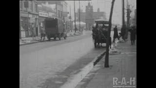 1950s rare video of Erith Bexleyheath Bexley Welling A2 Vickers factory entrance buses cars [upl. by Nivle768]