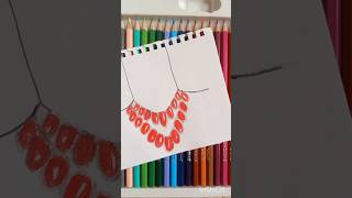 Necklace colour pencil drawing [upl. by Farro]