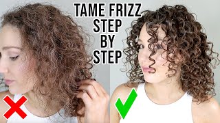 How to Tame Frizz without Crunch  New Curlsmith AntiFrizz Recipe Review [upl. by Caines]