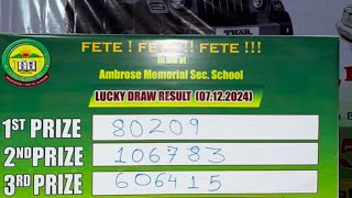 Ambrose Memorial Lucky Draw 7th December 2024 [upl. by Lad]