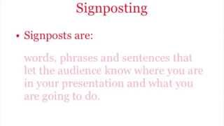 How to Use Signposting in a Presentation [upl. by Womack]