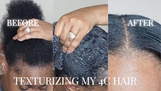 Texturizing My Natural 4C Hair  After 10 Years of Being Natural  How to texturize hair [upl. by Elletsirhc]