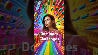 Giant Rainbow Dominoes Fall – Watch Her Curiosity Spark DominoChallenge AmazingDominoesquot [upl. by Inami679]