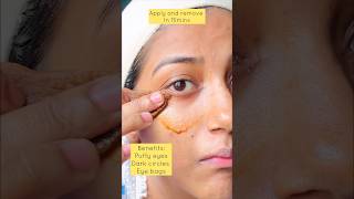 DIY Hydrating Eye Mask  Eye Bags Dark Circle shorts [upl. by Tamar]