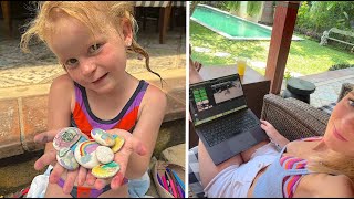 HAPPY STONES  SCHOOLDAG  VLiEGTiCKETS BOEKEN  Sanur Bellinga Vlog 3242 [upl. by Gader]