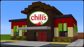 How To Make A Modern Chilis Restaurant In Minecraft  City Tutorial [upl. by Elyssa]