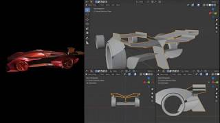 Lamborghini vision gran turismo Blender 281 3D Modelling Time lapse video 1 of 6 [upl. by Artcele]