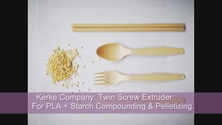 Biodegradable PLAStarch compounding Twin Screw Pelletizing Extruder [upl. by Higbee963]