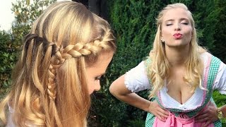 OKTOBERFEST  Frisur Makeup amp Dirndl  Perfekter Wiesn Look [upl. by Alcott]