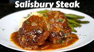 How To Make Salisbury Steak  Quick Easy and Cheap Dinner Recipe MrMakeItHappen CheapEats [upl. by Acquah]