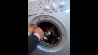 indesit door locking mechanism remove and check [upl. by Darryn]