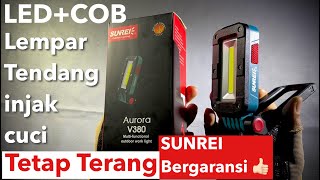 Senter LED COB Outdoor Terang Bandel tahan 102 jam SUNREI V380 [upl. by Sneve]