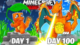 I Survived 100 Days as a FIRE POKEMON in HARDCORE Minecraft [upl. by Saire]