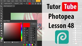 Photopea  Lesson 48  Vertical Type Tool [upl. by Wadesworth315]