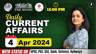 4 April Current Affairs 2024  Daily Current Affairs  Current Affairs Today [upl. by Merry988]