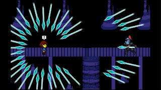 Frisk VS Hard Mode Undyne  Undertale Sprite Animation [upl. by Aenyl]