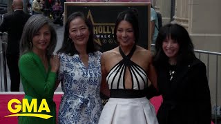 Mulan star MingNa Wen receives star on Hollywood Walk of Fame l GMA [upl. by Enoval690]