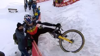 Wout Van Aert Makes Cyclocross Return In Snowy Val di Sole [upl. by Lamrert]