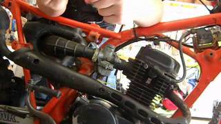 HONDA XR80R Throttle Cable Install [upl. by Odiug341]