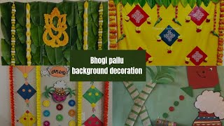 Simple bhogi decorationBhogi pallu decoration at homeSankranti decoration at home [upl. by Malorie]