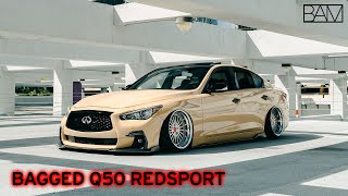 Bagged Q50 Red Sport  Jeanavarro 4K [upl. by Desberg]