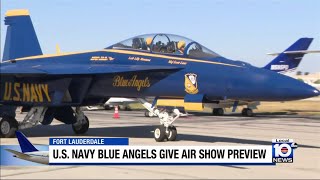 US Navy Blue Angels give air show preview [upl. by Ullund193]