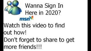 How to  Sign in MSN Messenger in 2020 [upl. by Adiari]