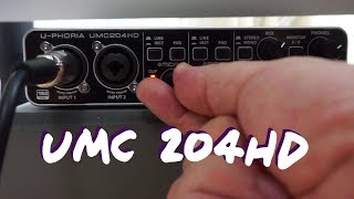 Behringer UPHORIA UMC 204HD Interface walkthrough [upl. by Kissiah]