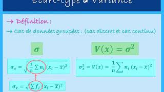 Statistique descriptive  Écart type  Variance et Coefficient de variation [upl. by Eixel]