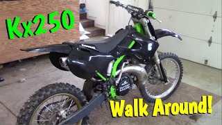 My New Dirt Bike Kx 250 Walk Around [upl. by Reltuc]