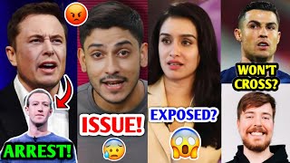 Purav Jha BIG ISSUE😰 Shraddha Kapoor EXPOSED UR Cristiano Vs MrBeast Elon Vs Mark Harsh [upl. by Anaytat11]