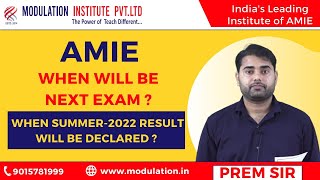 AMIE Summer  2021 Results  AMIE Winter  2021 Exam Date [upl. by Reinal]