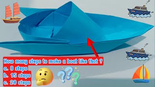 How to Make a Paper Boat That Floats in WaterSpeed ​​Boat Model [upl. by Blodget]